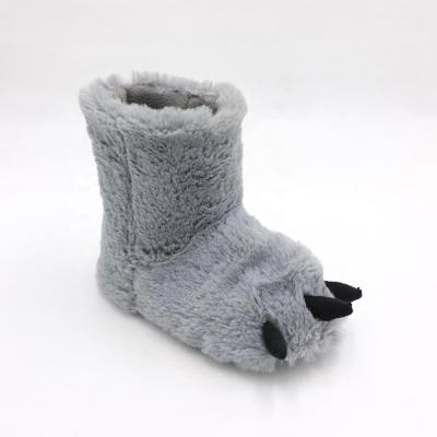 China Gray Animal Foot Lightweight Women Girls Toys Plush Boots Slippers for sale