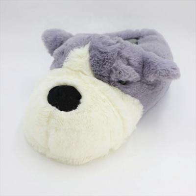 China Durable Design 3d Toy Cute Animal Schnauzer Dog Toy Slipper Non-Slip Winter for sale