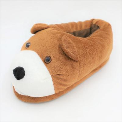 China Brown Bear 3D Velvet Toy Cheap Durable Plush Hot Toys Non-Slip Slippers Indoor for sale