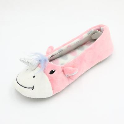 China Velvet 2019 Fashion Unicorn Toy Design Pink Ladies Super Soft Ballerina Shoes for sale