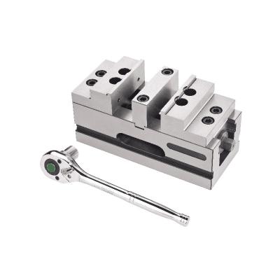 China Factory New Double Lock Vise Optional Soft Jaws Milling Mechanical Vise For Small CNC Machining Center for sale