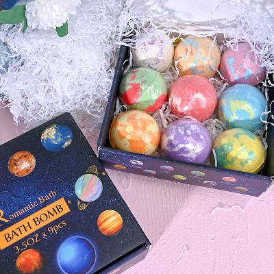 China Relaxation. Moisturize 100% Handmade Moisturizing 9 PCs Set Natural Bath Bombs Flower Ball Bath Bombs Salt Spa Organic Fizzy Steam Shower for sale