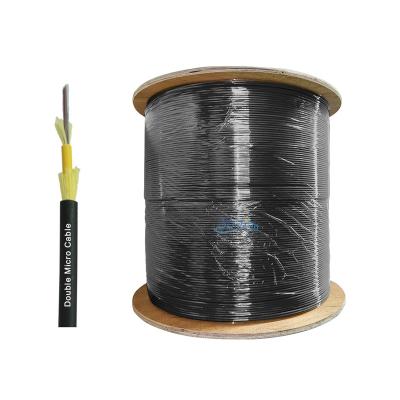 China FTTX Micro Network Fiber Indoor/Outdoor Double Jacket Type SM 2/4/6/8/16/32/48 Mm OM1 OM2 Cable Center Tube Optical Double Core for sale