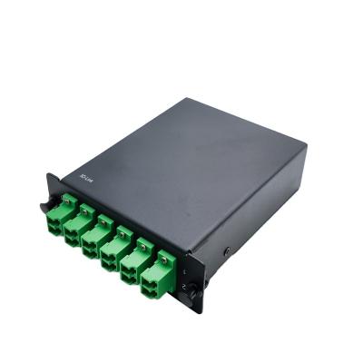 China Telecommunication Manufacturer SC/APC SM DX Green Fiber Optic Adapter Module 12/24 Core MTP/MPO Cassette for sale