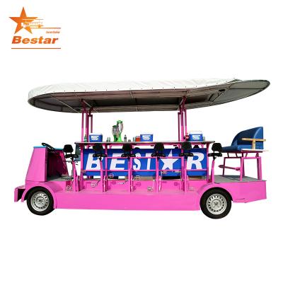 China Steel Local City Park Team Tour Beer Bike Cycle Bar For Birthday for sale