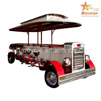 China Team Building Sale Steel Corporate Amusement Bikes Pedibus Beer Bike City Park Pedal Bus Local Party Bike for sale