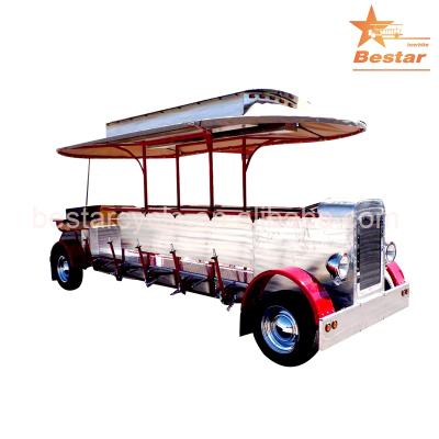 China Steel Beer Bike Pedibus Cart Amusement Vending Business City Park Pedal Bus Local Party Bike for sale