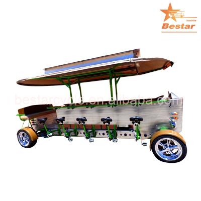 China Beer Steel Pedibus Sale Tour Brewery Local City Park Pedal Bus Party Bike for sale