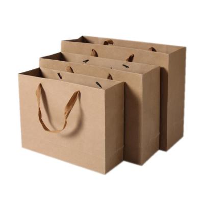 China Small biodegradable/cheap eco friendly grocery gift bag paper logo carry paper packaging bag for sale