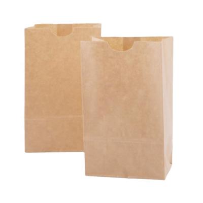 China Custom Recycled Materials Food Grade Kraft Paper Bag Recycled Brown Grease Resistant SOS Paper Bag With Logo Printed for sale