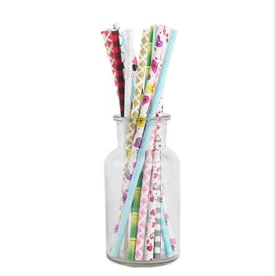 China Recycled Materials Drinking Straws Biodegradable Paper Disposable Curvy Paper Straws for sale