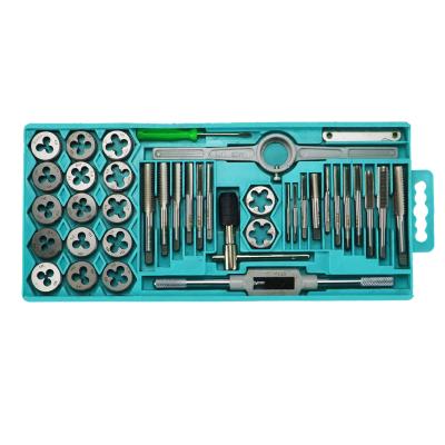 China Household tool kit MEIGAO11140 bits/taper die alloy tool steel40 bit 3-12mm tap set GCr15 die set tap wrench for sale