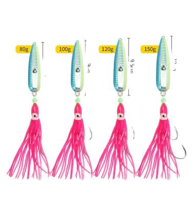 China 2022 Top Luminous Hard Squid Hook Jig Fishing Lure Glow Fishing Lures Saltwater HJ001 for sale