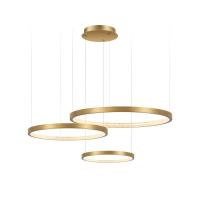 China Modern Simple pendant pendant lamp ring acrylic gold modern Led pendant lamp and gold ring ring lighting for sale