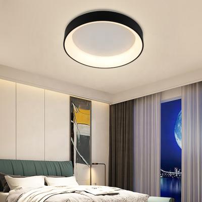 China Modern Living Room Light PC LED Ceiling Lamp Aluminum Panel Black Ceiling Light for sale