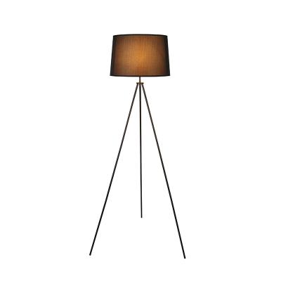 China Warm Modern Minimalist Design Floor Lamp Metal Tripod Fabric Shade Floor Lamp for sale