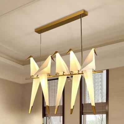 China Modern Indoor Living Room Chandelier Creative Metal Bird LED Art Deco Ceiling Chandelier for sale