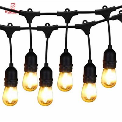 China Holiday decoration & Gift 15M Heavy Duty Waterproof Outdoor Edison Bulb String Lights Connectable Festoon For Party Garden Christmas Garland Cafe Holiday for sale