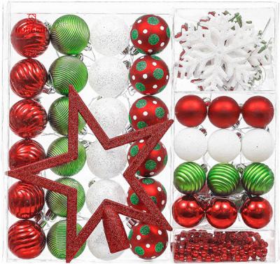 China Holiday decoration & Gift Christmas Decorations 6cm/30pcs Painted Christmas Ball Costume Christmas Tree Wedding Party Home Decoration for sale