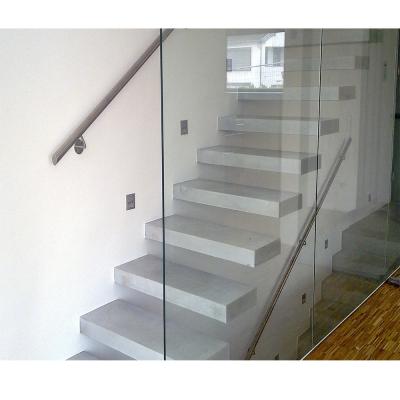 China Modern Factory Marble Straight Step LED Light Modern Floating Staircase Floating Staircase for sale