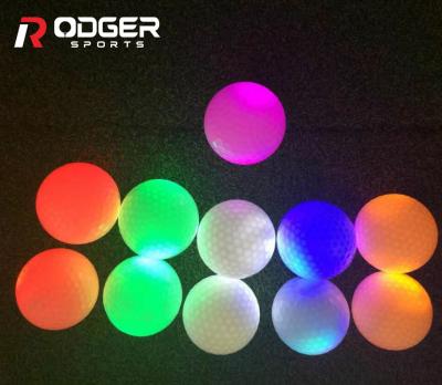 China Professional Golf Night Game Balls Golf Ball With Led Light Glowing for sale