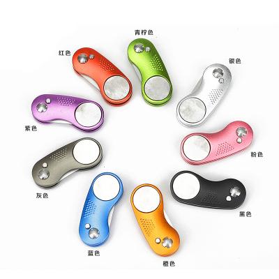 China Custom Durable Newest Style Switchblade Bulk Metal Golf Digging Tool With Custom Logo Ball Marker for sale