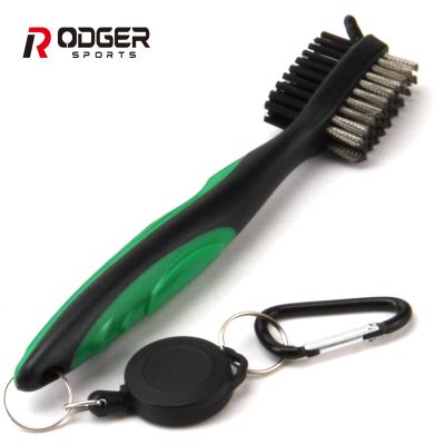 China 2020 Hot Sale Long Durable Luxury Golf Club Cleaning Brush With 8 Different Colors for sale