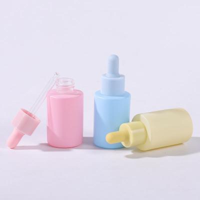 China Boston Tincture Essential Oil Cosmetic Glass Serum Dropper Bottle Colored Glass Dropper Bottles Essential Oil Bottle for sale