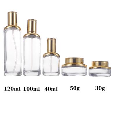 China 30ml 50ml 80ml 100ml 110ml 120ml Cosmetic Glass Bottle Cosmetics Skin Care Packaging Bottles Skin Care Packaging Set for sale