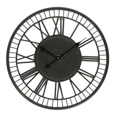 China Antique Decoration Vintage Style Metal Wall Clock Antique Iron In Living Room Bedroom Office Wall Clock for sale