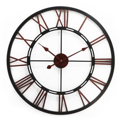 China Antique Style Hot Sale Vintage Metal Mechanical Art Wall Clock Large for sale