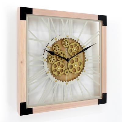 China Modern Stylish Antique Square Style Bedroom Cafe Wall Clock for sale