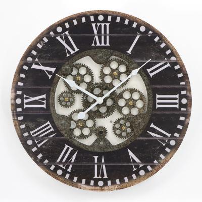 China Antique Style Metal BG Vintage Decor Cafe Decor Clock For Living Room Wall Clock for sale