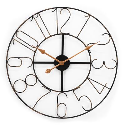 China Decorative antique style metal wall clock for sale