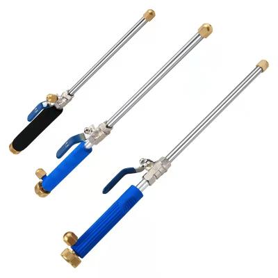 China Durable Powerful Metal Garden Hose Air Hopper Spray Jet Extendable Power Car Washer Wand Watering Gun for sale