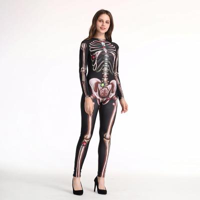 China Custom Manufacturer Halloween Supply Adult Skeleton Costume for sale