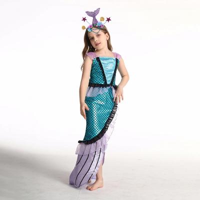 China Fancy Kids Dress Up Manufacturer Supply Halloween Kids Mermaid Costume for sale