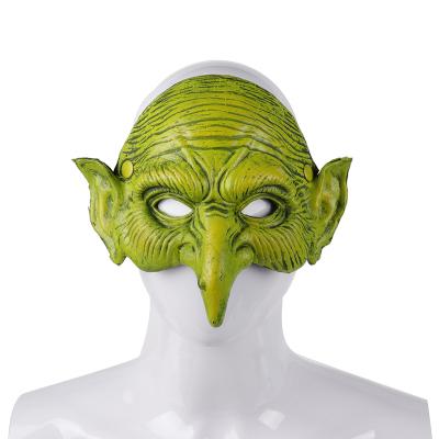 China Supply Halloween Green Cozy Witch Maker Face Mask Half Face Mask for sale