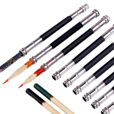 China Weizhuang Adjustable Art Sketch Writing Pencil Extender Double Head Pencil Extender Tools Adjustable Pastel Double Head Pencil Extender Art Supplies Black for sale