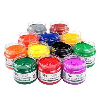 China Art Painting Weizhuang 100 ml Non-toxic Gouache Color DIY Paints Waterproof Wall Paints Wholesale For Art Children Students 33 Colors for sale