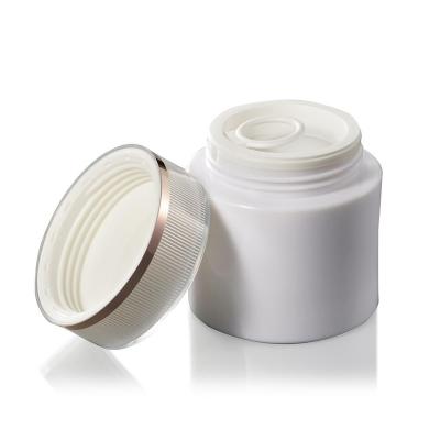 China Cream Jar With Lids 50g Round Acrylic Cosmetic Jar Skin Care Plastic Jar for sale