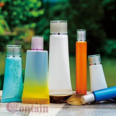 China Non-Refillable metal color cosmetic tube screw cap for sale