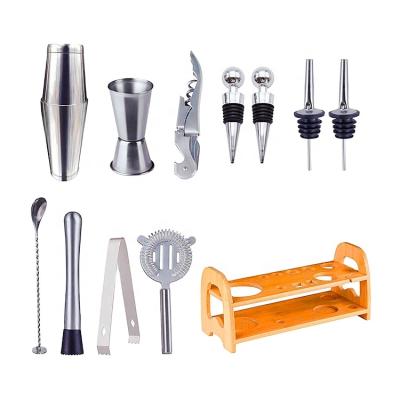 China New 11PCS Disposable Cocktail Set Filter Strainer Ice Barrier Foam Scoop Crushed Popsicle Ice Bar Combination Tool for sale