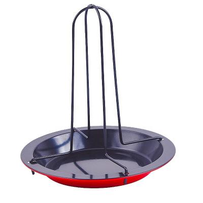 China Easily Cleaned New Carbon Steel Paint Non-Stick BBQ Pan Grill Chicken Pan Detachable Outdoor Camping BBQ Tool for sale