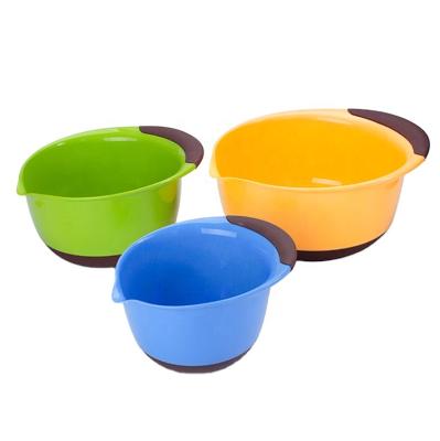 China Viable New Maker's Vegetable Broth Sink Cooking Basin 3 Piece Salad Bowl Flour Basin Kitchen Mixing Tools for sale