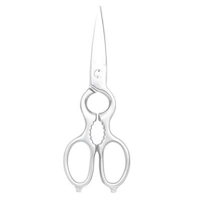 China German manufacturer disposable stock all steel kitchen scissors chicken bone detachable scissors die-casting integrated handle forging gour for sale