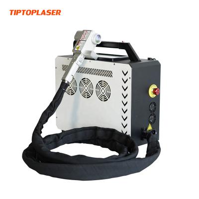 China Mini Portable Pulsed Portable Mini Metal Mold Fiber Laser Rust Remover Rust Remover Cleaning Machine Lightweight PVC Derusting for sale