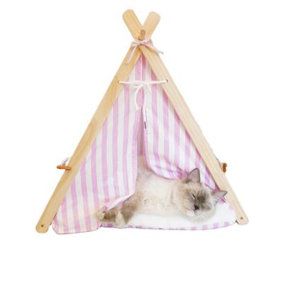 China Viable Pet Bed For Cat Dog Nest Kennel Soft Cat Bed Shaped Winter Warm Comfortable Pet House Protection Tent Bed for sale