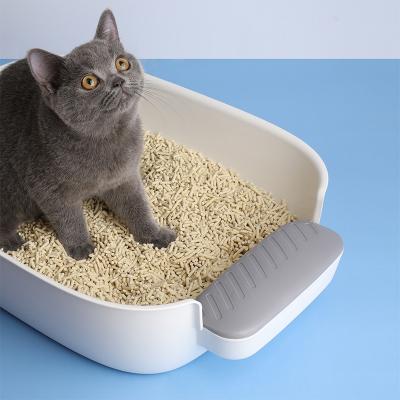 China Sustainable Feeds Stabilized Pet Toilet Bin Small Cat Litter Box Litter Box for sale