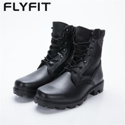 China FLYFIT Breathable Police Army Boots Black Outdoor Rising Tactical Military Boots for sale